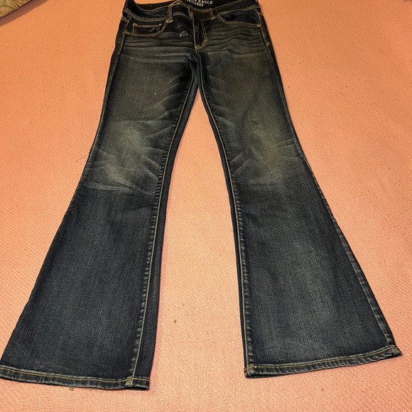 American Eagle Outfitters Denim - American Eagle Kick Boot Super Stretch Dark Wash Jeans Womens Size 8 Regular